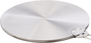 Mauviel | M'PLUS Induction Interface Disc, a durable silver metal disc designed for even heat distribution on induction cooktops, enhancing traditional cookware's efficiency.