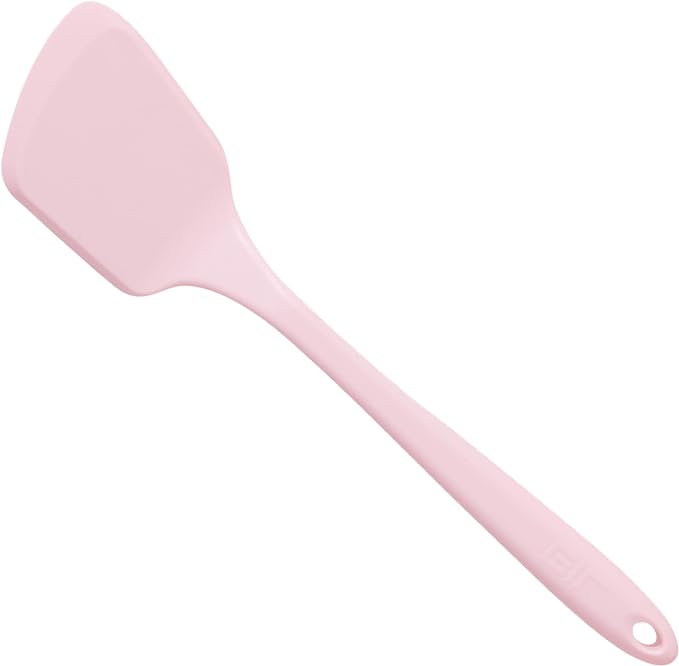 GIR | Ultimate Flip - Light Pink: A pink spatula with thin edges for flipping delicate foods, ideal for non-stick cookware, available at Athens Cooks.