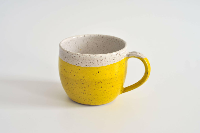 RachaelPots | Jumbo Mug - Nude-Light Blue, a 18 oz hand-thrown ceramic mug with a thumb rest, ideal for coffee or soup, crafted in Brooklyn, NY.