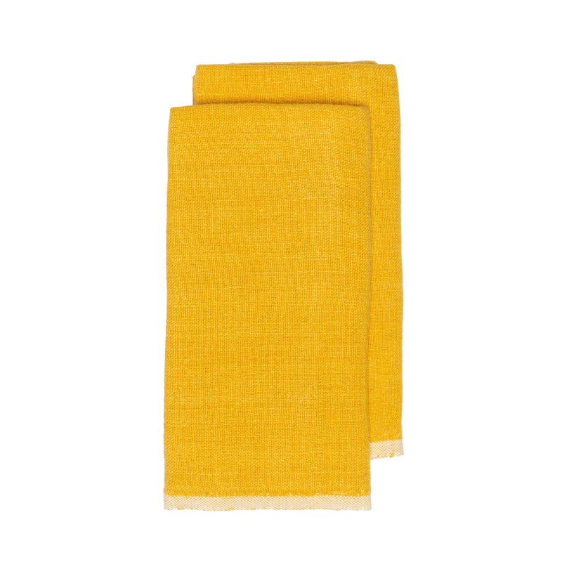 Couleur Nature | Chunky Linen Mustard Towels