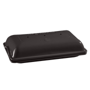 Emile Henry Baguette Baker in charcoal — overhead view of closed ceramic baker with vented lid