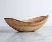 Petermans Boards and Bowls Inc. - 10 spalted maple oval bowl showcasing unique spalted lines, ideal for salads, pasta, or snacks, handcrafted from upcycled maple wood.