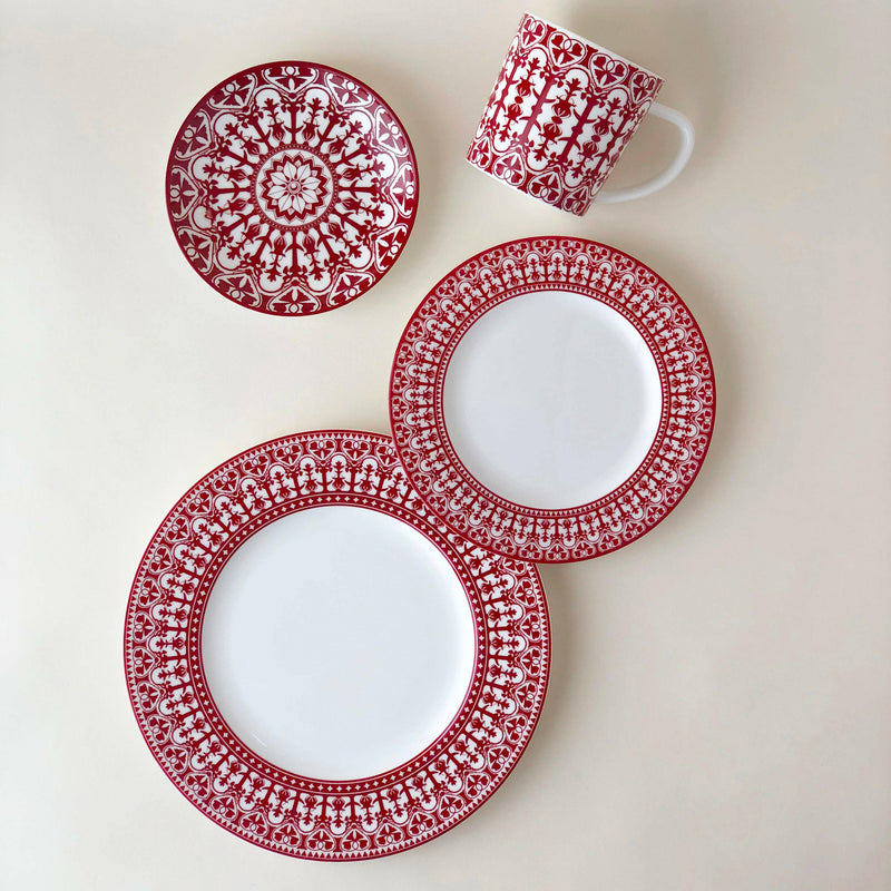 Caskata | Casablanca Crimson Salad Plate | Set of 4.