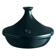Emile Henry Tagine, Ocean: Traditional Moroccan cooking vessel with a conical lid, perfect for slow-cooking stews with continuous basting, available at Athens Cooks.