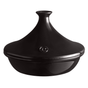 Emile Henry | Tagine, Charcoal: Conical-lidded ceramic pot for slow-cooking, showcasing traditional North African design, perfect for tender, flavorful one-pot meals.
