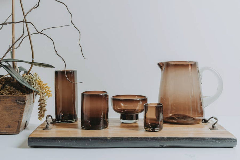 Handblown Glass Pitcher - Tamarind