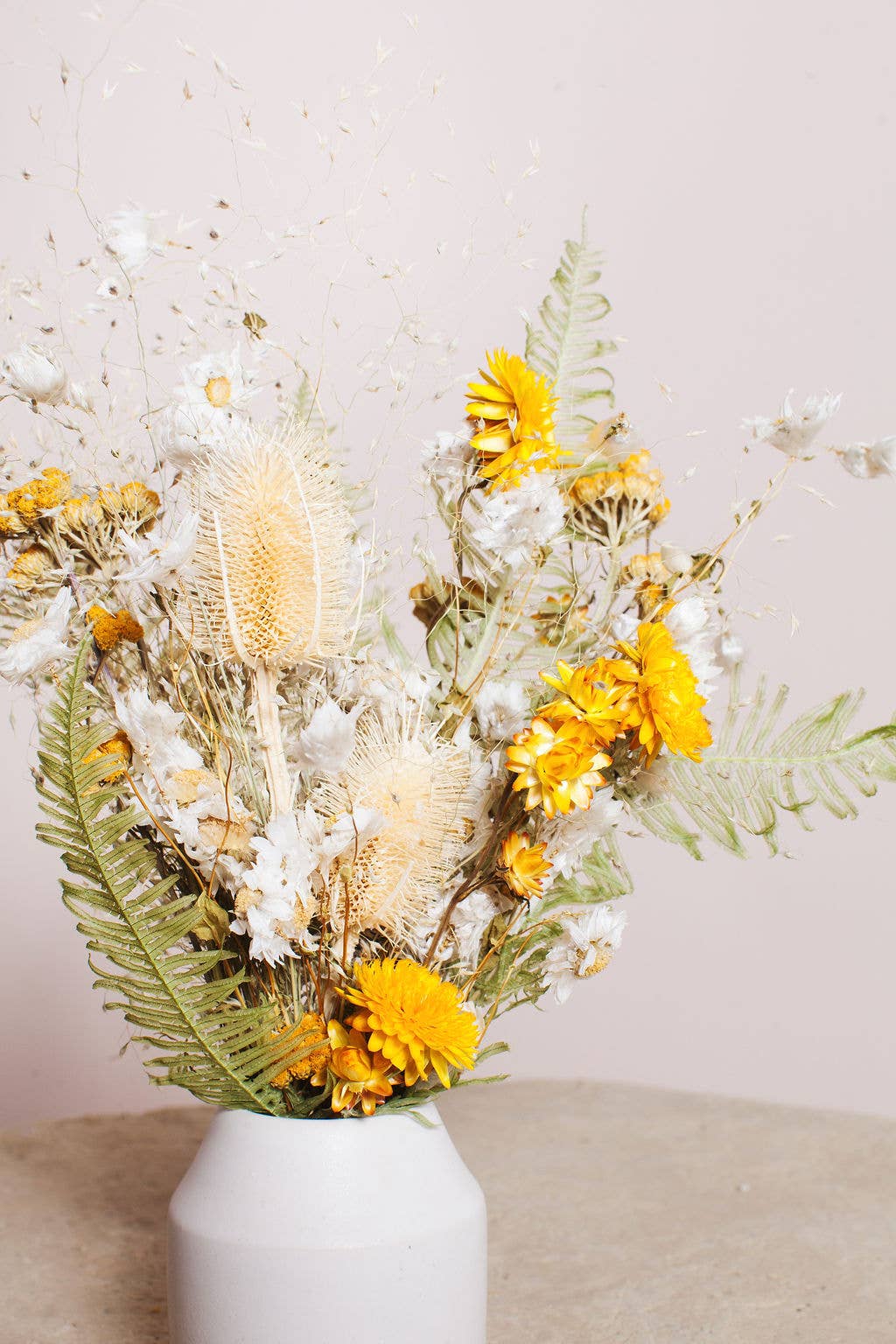 Citrine Dried Flower Bouquet