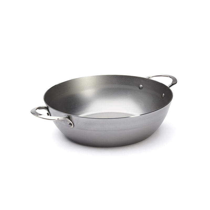de Buyer | Country Fry Pan with 2 Handles, ideal for versatile cooking, features a sleek design, suitable for all kitchen enthusiasts and available at Athens Cooks.