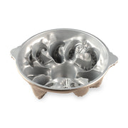 Nordic Ware Octopus Cake Pan, featuring intricate seashell and limb designs for beach-themed cakes. Made of cast aluminum with nonstick coating for easy release.