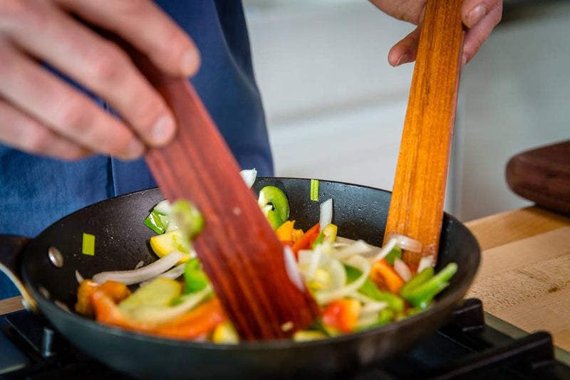 Earlywood | Large Flat Wooden Saute Spatula - Mexican Ebony