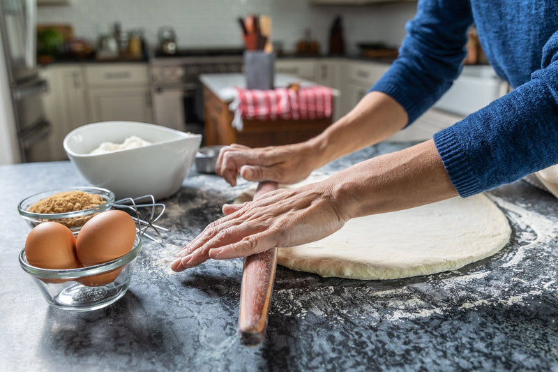 Earlywood | French Rolling Pin - Jatoba, showcasing its sleek, tapered design for precise control, ideal for creating authentic pastries.