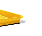 Great Jones | Holy Sheet - Pepper, a versatile half-sized sheet pan with nonstick ceramic coating, ideal for easy cleanup and stylish enough for table presentation.