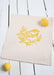 Hearth and Harrow - Organic Cotton Chickadee Tea Towel in Mustard Yellow - Bird.