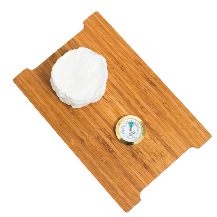 Cheese Grotto | Gold Polished Dial Hygrometer.