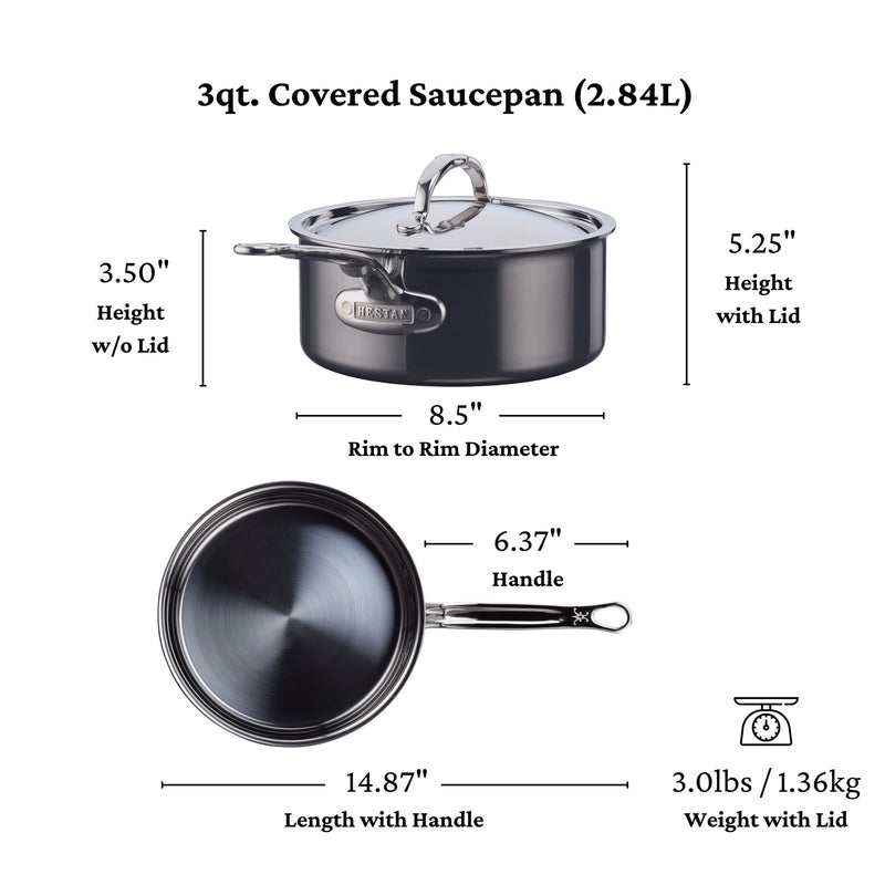 Hestan | Cookware, 3qt Saucepan + Lid