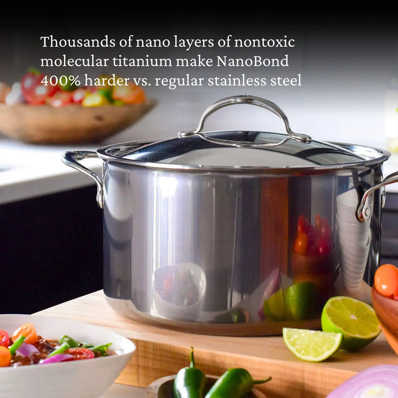 Hestan | NanoBond Cookware, 8qt Stockpot + Lid