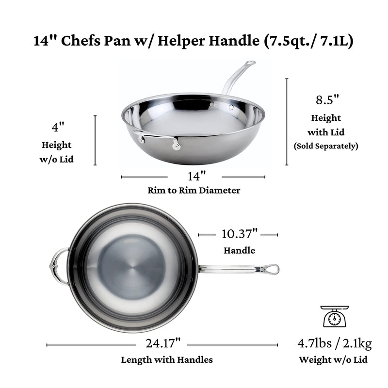Hestan | Cookware, Titanium Chef's Pan, 14 inches