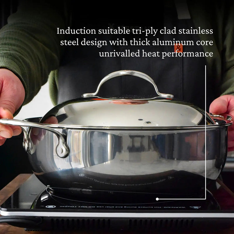 Hestan | NanoBond Cookware, 5qt Dutch Oven + Dome Lid