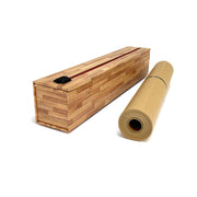 ChicWrap | Parchment Paper Dispensers - Butchers Block Parchment Dispenser shown with a roll of parchment in a wooden box, emphasizing durability and ease for Athens Cooks' kitchen needs.