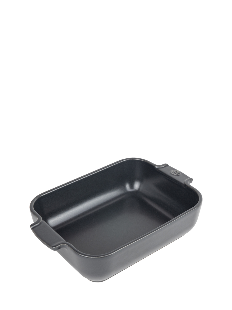 Peugeot | Appolia Baking Dish, Slate: A small, nonstick-coated rectangular pan with short handles, ideal for baking casseroles and roasting, from Athens Cooks.