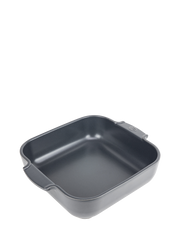 Peugeot | Appolia Square Baking Dish 11 inches, Slate with non-stick surface, ideal for roasting or baking, featuring integrated handles and gently rounded corners.