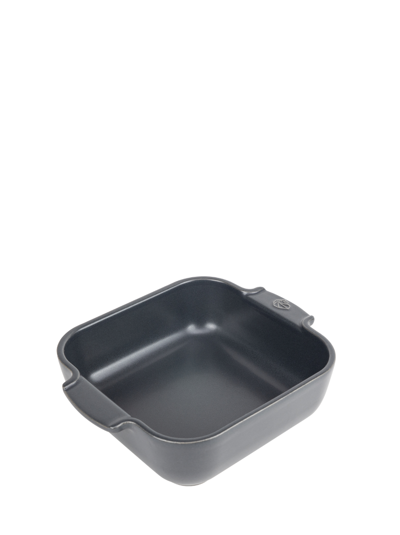 Peugeot | Appolia Square Baking Dish 8 inches, Slate: A compact, nonstick baking dish with integrated handles, perfect for oven use and easy cleaning.