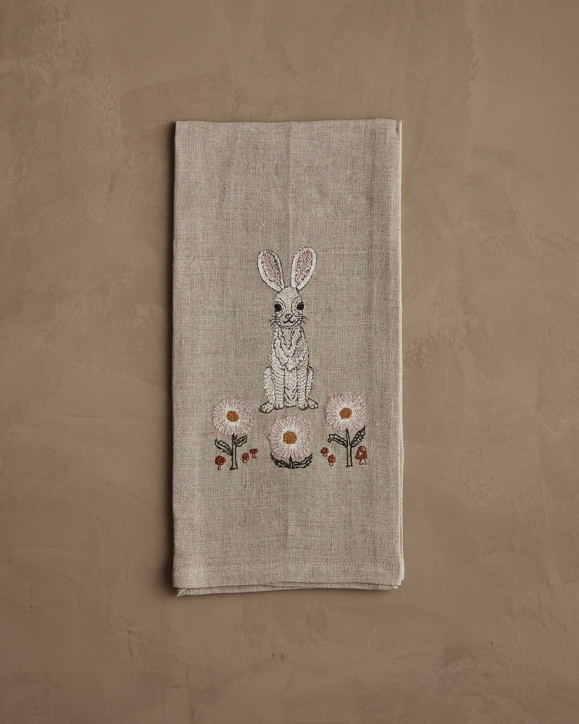 Coral & Tusk Bunny and Daisies Tea Towel - Thumbnail 2
