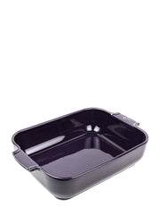 Peugeot | Appolia Rectangular Baking Dish, Eggplant, featuring wide handles and glossy finish, perfect for oven-to-table cooking at Athens Cooks.