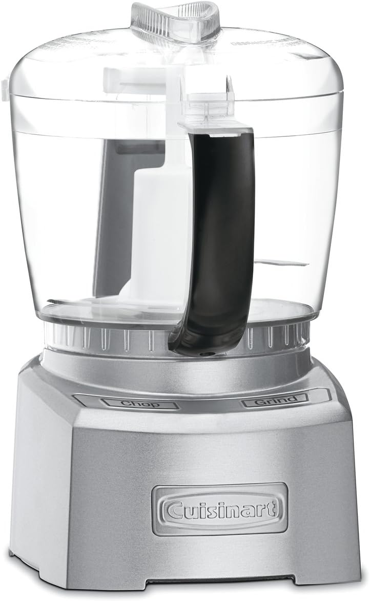 Cuisinart | Elite Collection 4 Cup Chopper Grinder with black handle, ideal for chopping and grinding, showcasing its compact design and innovative features for kitchen tasks.