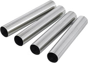 Fantes | Mini Cannoli Forms: Shiny stainless steel tubes for creating homemade cannoli shells, each form measures 3.5 inches, ideal for pastries. Set of four.