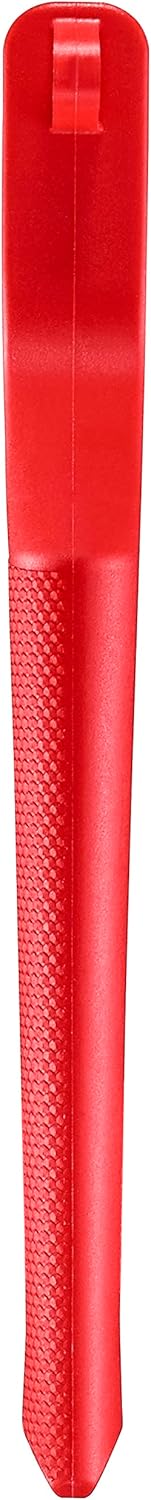 Opinel | T-Duo Peeler, Red, featuring dual stainless steel blades for peeling and julienning, with a comfortable polymer handle suited for all users.