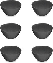 TarHong | Planta Matte Cereal Bowl - Black: Eco-friendly, 6 diameter, shatterproof bowl with organic edges, perfect for sustainable dining.