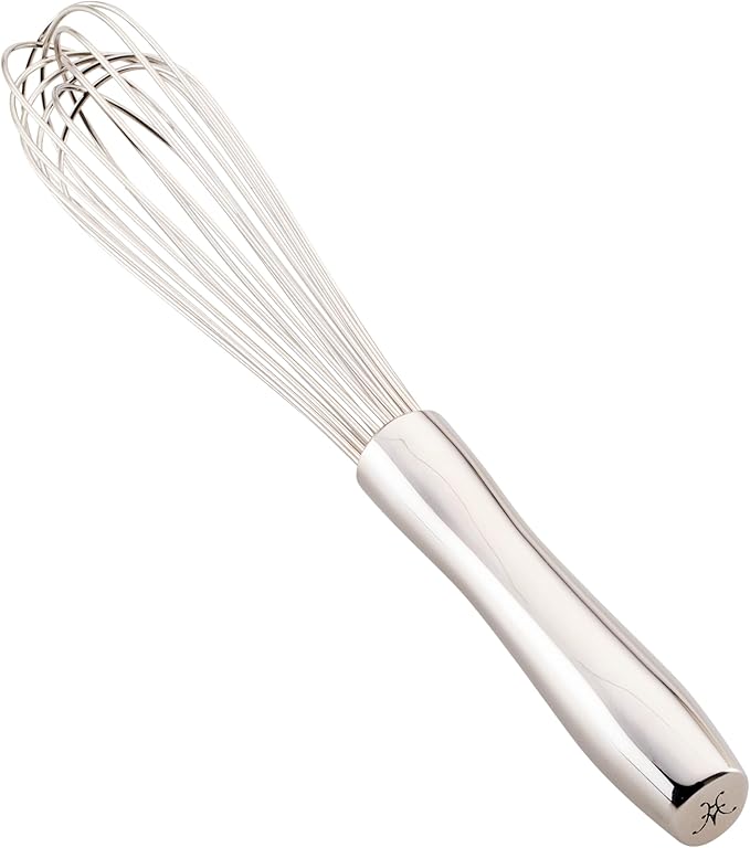 Hestan Stainless Steel Whisk 13 Inches, a durable French-style whisk with ergonomic handle, perfect for mixing sauces and batters with ease. Dishwasher-safe for convenience.