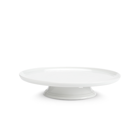Pillivuyt | Cake Stand, a finely crafted French porcelain piece, perfect for displaying pastries, embodying elegance and quality, featured on a white plate.
