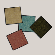 ATELIER SAUCIER - Luxxe Cocktail Napkins | Set of 4: Glitter-speckled, square fabric napkins with black borders, ideal for adding glamour to your barware collection.