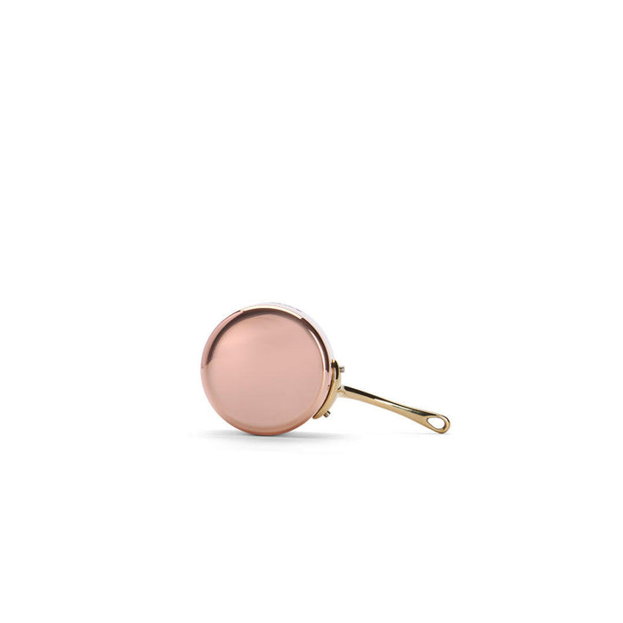 de Buyer | French Copper Mini Saucepan with Brass Handle.