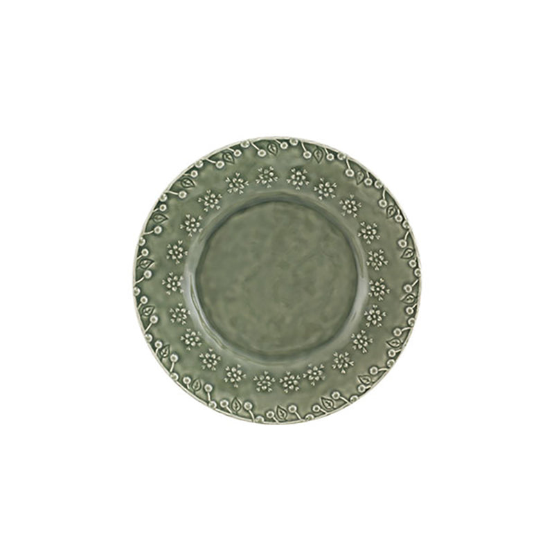 Bordallo Pinheiro | Flora Grey Dessert Plate, 9 inches