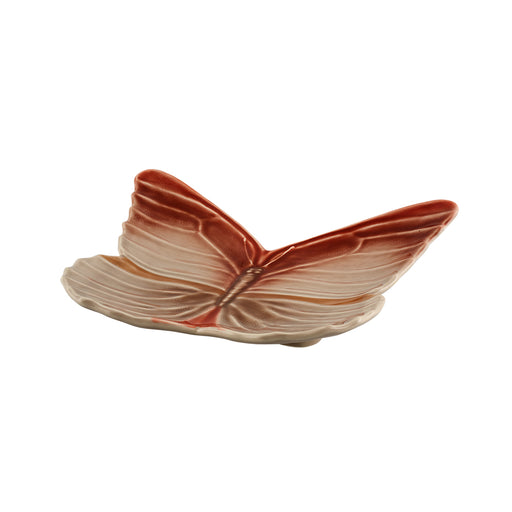 Bordallo Pinheiro | Cloudy Butterflies By Cláudia Schiffer: A ceramic butterfly-shaped dish in earthy tones, ideal for serving or decor, embodying refined charm and artistry.