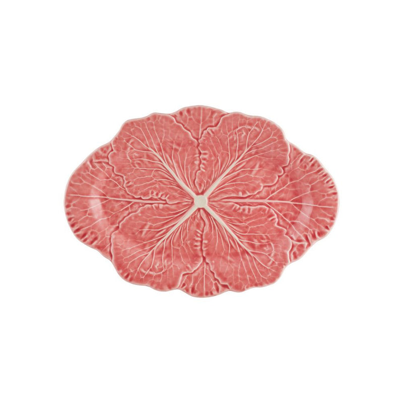 Bordallo Pinheiro | Cabbage Pink Oval Platter, 15 inches