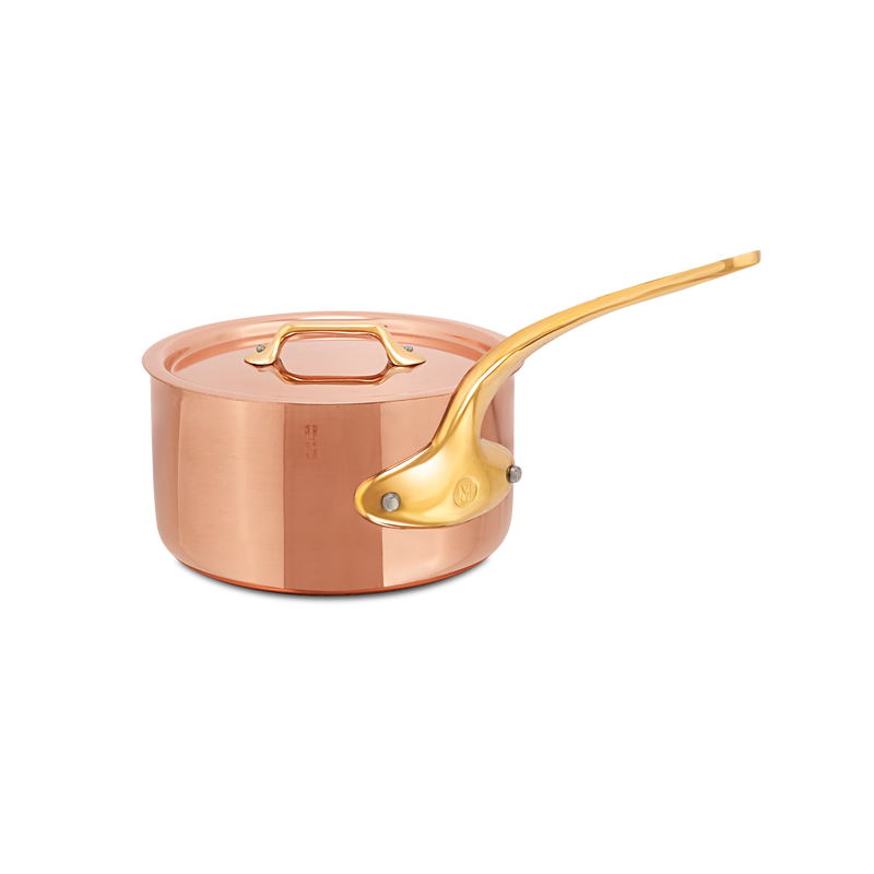 Mauviel | M'200 B Copper Saucepans, 2.6 Qt