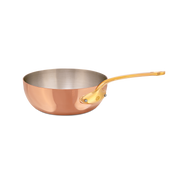 Mauviel | M'''Heritage M'''200 B Chef Pan with polished copper exterior, brass handle, stainless-steel interior, ideal for versatile cooking, crafted in France.