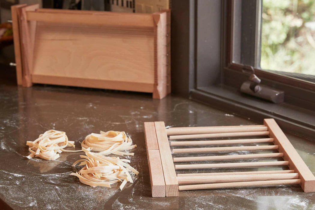 Verve Culture | Beechwood Collapsible Pasta Drying Rack.