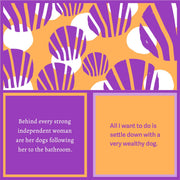 Drinks on Me - NAPKIN Wealthy Dog: Humorous double-sided cocktail napkin with playful dog-themed captions, perfect for parties and gifts.