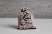 Verve Culture - Villa Real Mexican Hot Chocolate: Almond / Large - 10 Discs. Artisanal vanilla-flavored chocolate tablets in a cloth pouch, perfect for Mexican hot chocolate.