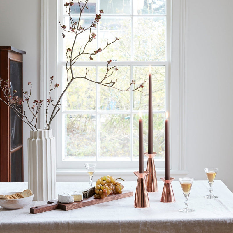 The Floral Society | Dipped Taper Candles, 18 Inches Greige