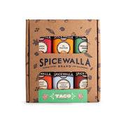 Spicewalla | Taco Collection Gift Set, 6 Pack features six taco-themed spices in a cardboard sleeve, perfect for adding zest and flavor to your culinary creations.