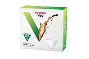 HARIO USA - V60 Paper Filters: White / 100 Sheets Boxed. Designed for optimal pour-over coffee brewing, fits V60 drippers, enhancing clarity and taste for 1-4 cups.