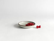 Sarah Kersten - Olive Dish: Basin Collection in use, featuring a shallow dish filled with raspberries, showcasing its versatility for appetizers.
