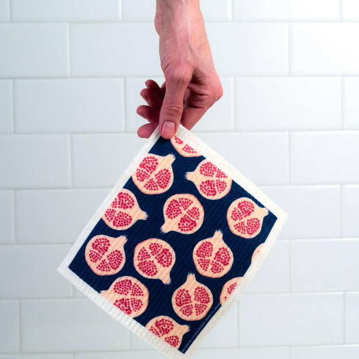 Bespoke Provisions - Pomegranates Swedish Dishcloth.