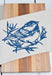 Hearth and Harrow - Organic Cotton Chickadee Tea Towel in Navy Blue.